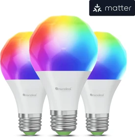 nanoleaf Essentials Matter LED Smart Bulb 8.5W E27, 3 Stück