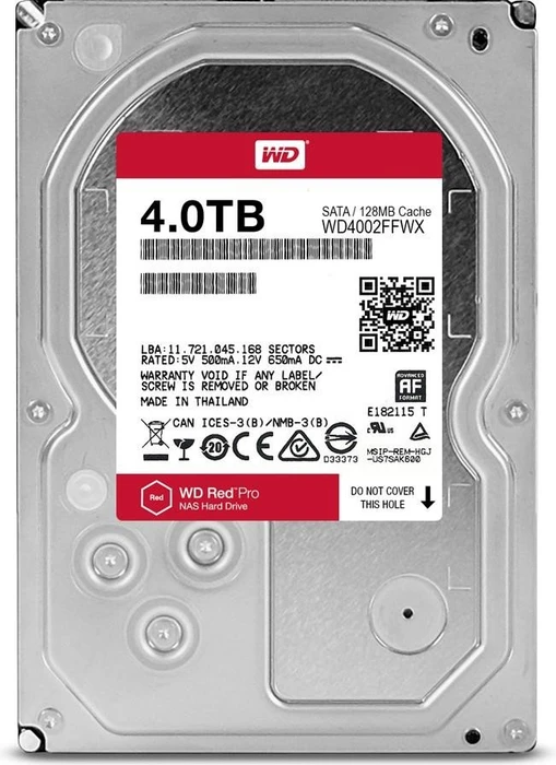 Western Digital WD Red Pro 4TB, 24/7, 512e / 3.5" / SATA 6Gb/s