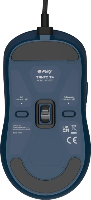 Natec Fury Tanto T4 Ultra-Lightweight Gaming Mouse Navy Blue, USB
