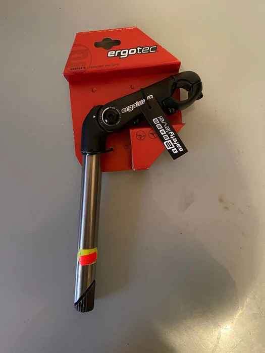 Ergotec Kobra Vario Tube 25.4mm/1" Vorbau 110mm schwarz sandgestrahlt/silber
