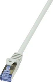 LogiLink PrimeLine Patchkabel, Cat7/Cat6a, S/FTP, RJ-45/RJ-45, 1m, grau