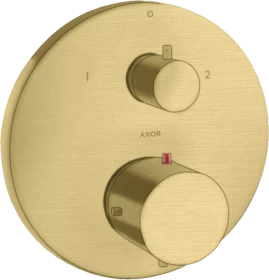 Hansgrohe Axor Starck Thermostat Unterputz mit Ab- und Umstellventil brushed brass