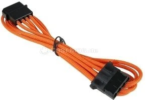 BitFenix Alchemy 4-Pin Molex Verlängerung 45cm, sleeved orange