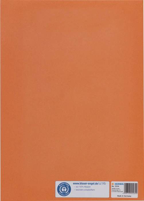 Herma Heftschoner Papier, A4, orange, 10er-Pack
