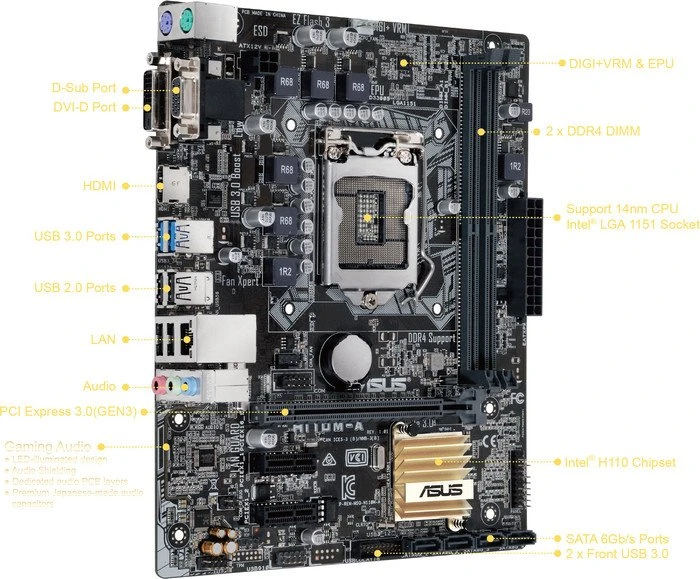 ASUS H110M-A (Intel 1151)