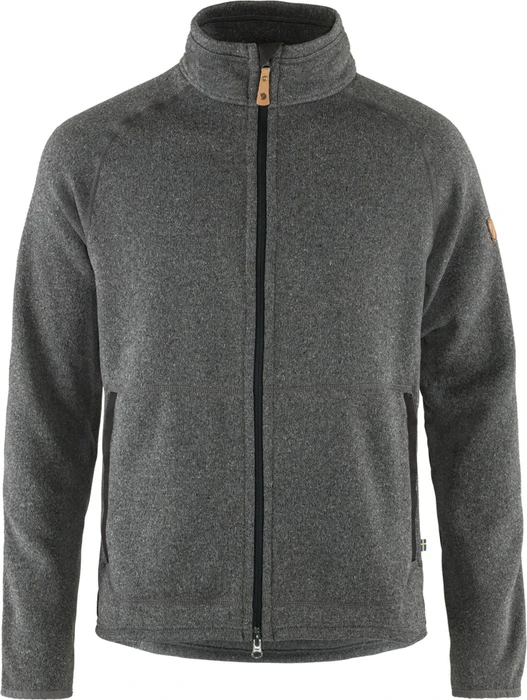 Fjällräven Övik Fleece Zip Jacke dark grey (Herren)
