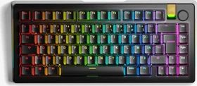 Glorious GMMK 3 Pro HE Wireless 75% Pre-built Gaming Keyboard, schwarz, LEDs RGB, Glorious Fox HE, USB/Bluetooth, FR (GLO-KB-GMMK3-PRO-75-PB-HE-WL-BLK-FR)