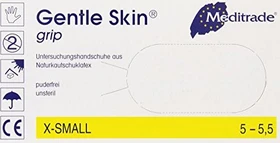 Meditrade Latex Gentle Skin Grip Einweghandschuhe XS, 100 Stück