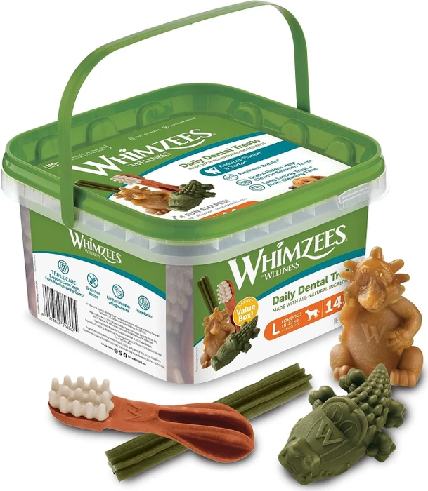 Whimzees Daily Dental Treats, Vielfaltsbox, L, 14 Stück