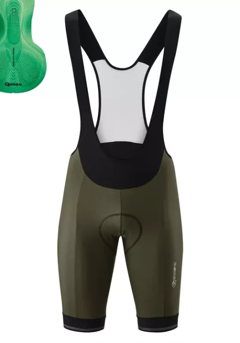 Gonso Sitivo Bib Fahrradhose kurz dakota shadow/brightgreen (Herren)