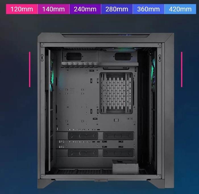 Thermaltake CTE C700 TG ARGB, schwarz, Glasfenster