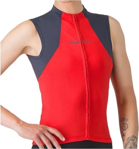 Castelli Sole Sleeveless Trikot ärmellos hibiscus/twilight blue (Damen)