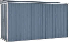 vidaXL Metall Anbau-Gerätehaus 118x288cm grau