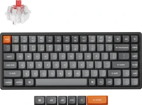Keychron K2 Max, 75%, PBT, schwarz/grau, LEDs RGB, hot-swap, Keychron Super RED, USB/Bluetooth, US