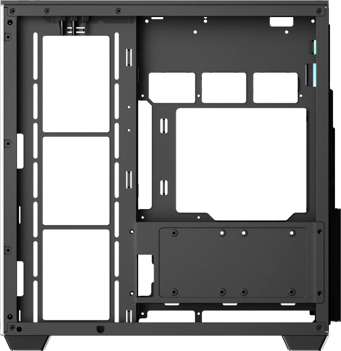 Ocypus Delta C74 ARGB, schwarz, Glasfenster
