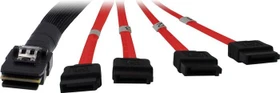 Inter-Tech mini SAS x4 [SFF-8087] auf 4x SATA Kabel, 1m (88885301)