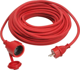 as-Schwabe Gummi Verlängerungskabel IP44 rot, H07RN-F 3G1.5, 5m