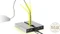 Xtrfy B1 Mouse Bungee mit 4-port USB Hub, Mauskabelhalterung, gelb/silber Vorschaubild