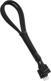 CableMod ModFlex internes 9-Pin USB 2.0 Kabel, schwarz, ummantelt, 0.3m (CM-CAB-IUSB-30KK-R)