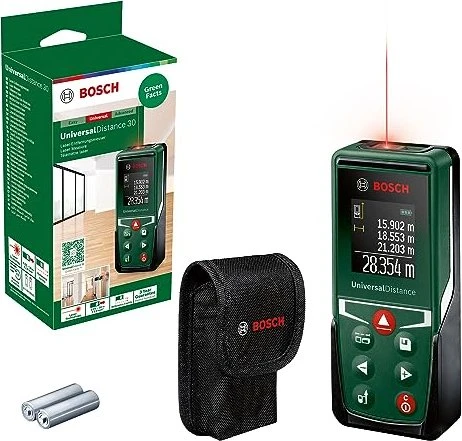 Bosch DIY UniversalDistance 30 Batterie-Laser-Entfernungsmesser inkl. Tasche