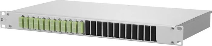 Metz Connect OpDAT fix VIK LWL-Patchpanel SC-D Kupplungen, OM5 lindgrün, 12-Port, 1HE, 1HE