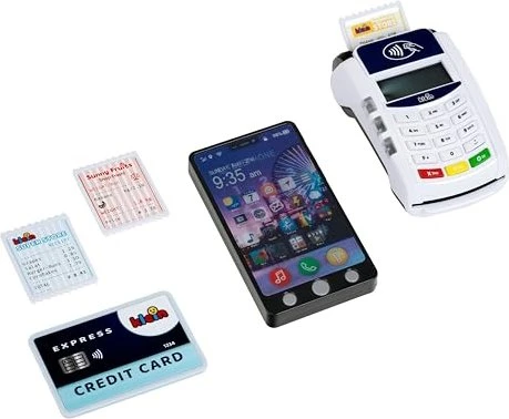 Theo Klein My Market PoS Terminal und Smartphone, mit Licht, Sound und kontaktloser Bezahlfunktion