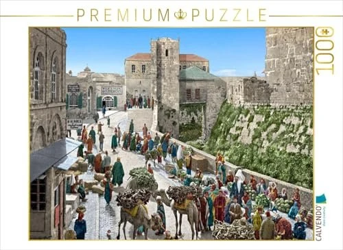 Calvendo Jerusalem - Der Basar in der Straße des Turms von David um 1900