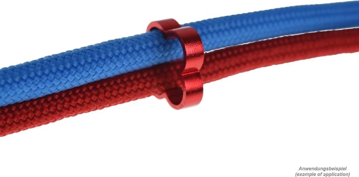 Alphacool Eiskamm Alu X4 Kabelkamm 4mm, rot, 4er-Pack