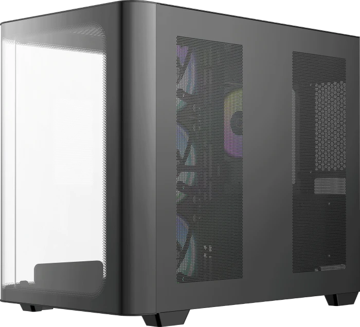 Ocypus Iota C70 Curve ARGB, schwarz, Glasfenster