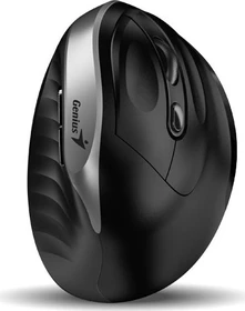 Genius Ergo 8250S Wireless Vertical Ergonomic Silent Mouse Silver Gray schwarz/silber, USB (31030031401)