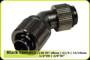 Nanoxia Black Connect 130 S45 "Elbow", Schlauchanschluss