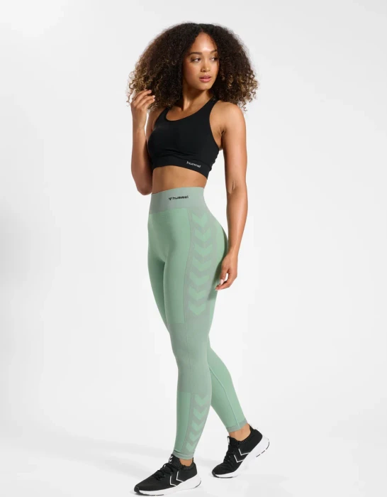 hummel CLEA Seamless Tight Hose lang chinois green (Damen)