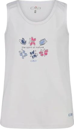 CMP Grafik Funktionsshirt ärmellos bianco/provenza (Junior)