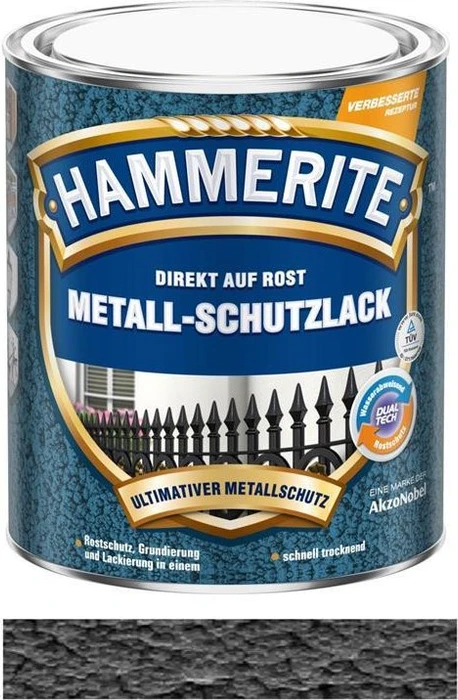 Hammerite Hammerschlag Metallschutz-Lack außen dunkelgrau, 250ml
