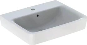 Geberit Renova Plan Waschtisch 55cm, Hahnloch mittig, mit Überlauf, weiß