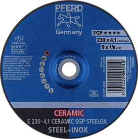 Pferd E 230-4.1 CERAMIC SGP STEELOX Schleifscheibe, 230x4.1x22.23mm, 10 Stück