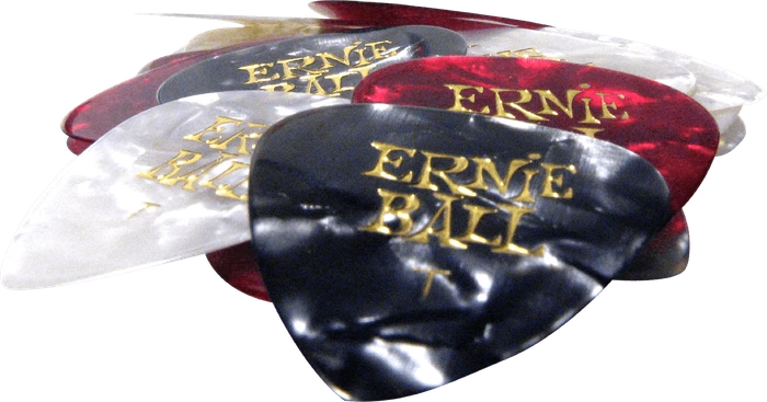 Ernie Ball Heavy Assorted Color Pearloid Cellulose Picks, .94mm, 24-Pack