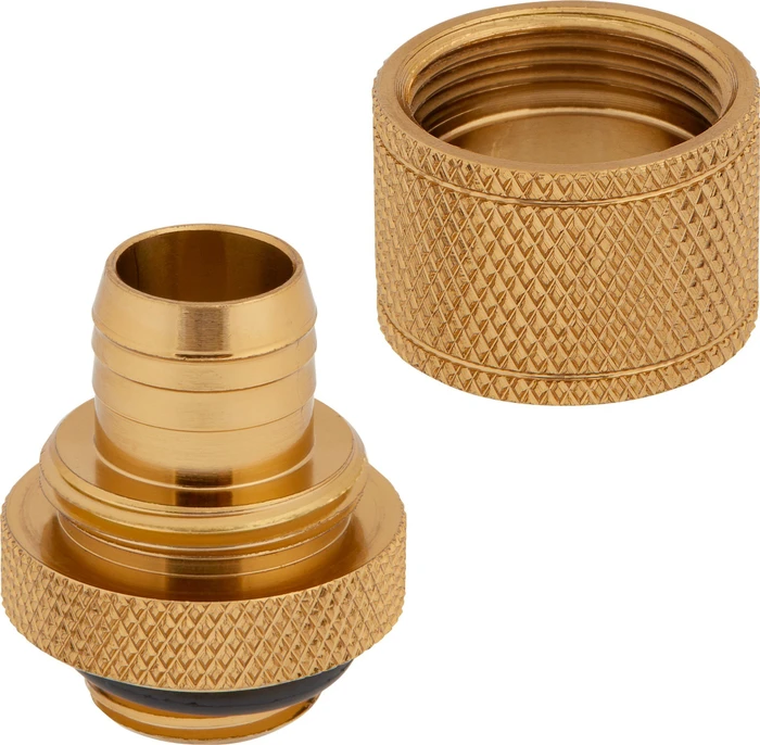 Corsair Hydro X Series XF Softline, Compression Fitting G1/4" auf 13/10mm, gold, 4er-Pack