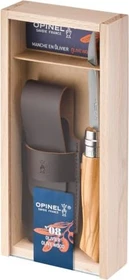 Opinel Slim No. 8 Olivenholz Geschenkbox Taschenmesser braun