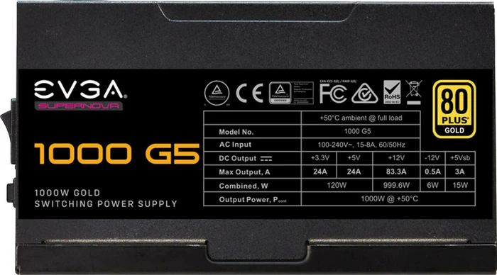 EVGA SuperNOVA G5 1000 1000W, ATX