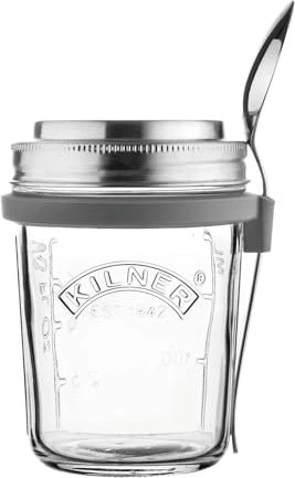 Kilner Breakfast Jar Set To-Go-Frühstücksglas 350ml, 3-tlg.