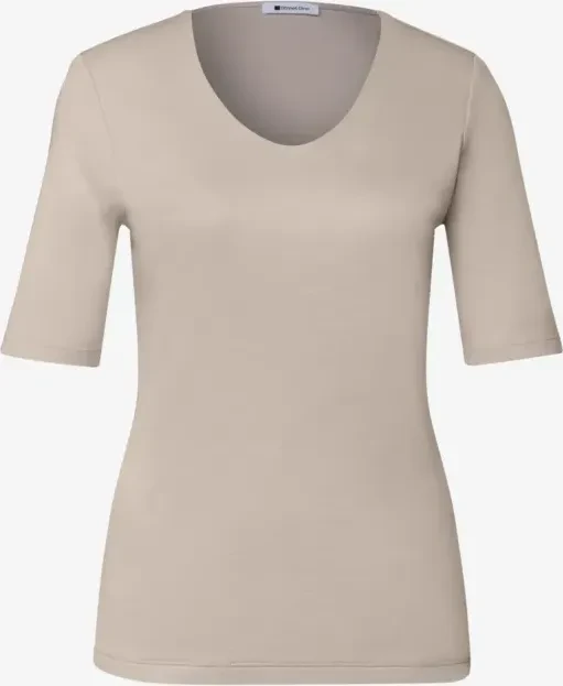 Street One Basic Palmira T-Shirt kurzarm clay sand (Damen)