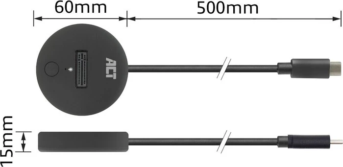 ACT M.2 NVMe/PCIe SSD Dockingstation, USB-C 3.1