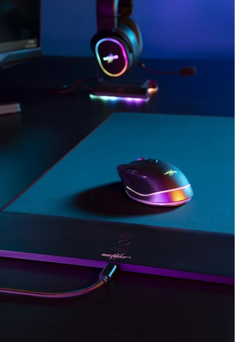 Hama uRage Lethality 460 Power Gaming Mousepad mit kabelloser Ladefunktion, 600x350mm, schwarz