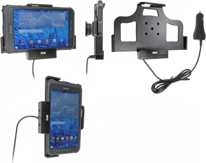 Brodit Kfz-Halterung, Tablet-Halterung für Samsung Galaxy Tab Active 80 SM-T365, schwarz, aktiv