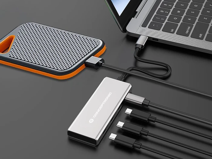Conceptronic 4 Port USB 3.1 Hub, USB-C 3.1 [Stecker]