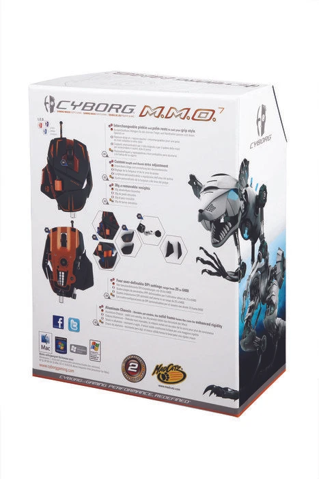 MadCatz Cyborg M.M.O 7 Gaming Mouse schwarz matt, USB