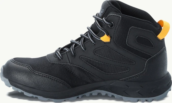 Jack Wolfskin Woodland Texapore Mid black/burly yellow xt (Junior)