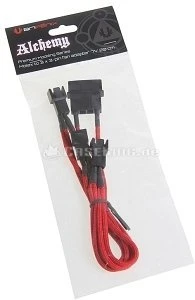 BitFenix Molex auf 3-Pin Adapter, sleeved, 20cm, rot