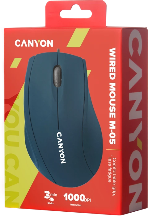 Canyon W-05 Wired Mouse blau, USB